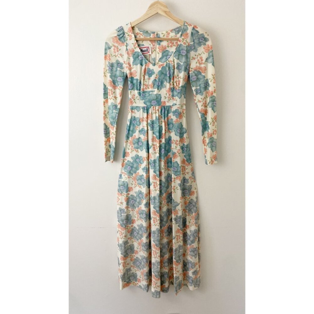 Vintage Phase II {size 7} Floral Long Dress Boho Hippie